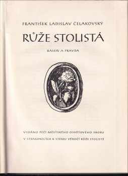 František Ladislav Čelakovský: Růže stolistá