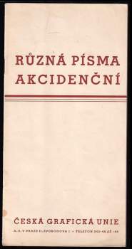 Různá písma akcidenční