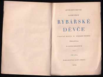Bjørnstjerne Bjørnson: Rybářské děvče ; Veselý hoch ; Svatební pochod