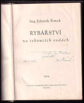 Zdeněk Šimek: Rybářství na tekoucích vodách