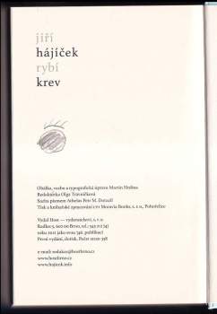 Jiří Hajíček: Rybí krev
