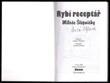 Miloš Štěpnička: Rybí receptář Miloše Štěpničky