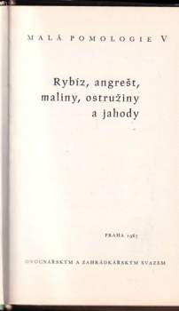 Josef Luža: Rybíz, angrešt, maliny, ostružiny a jahody
