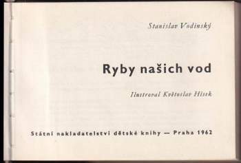 Stanislav Vodinský: Ryby našich vod