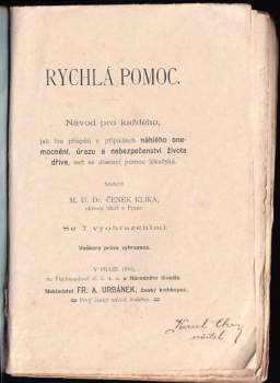 Čeněk Klika: Rychlá pomoc