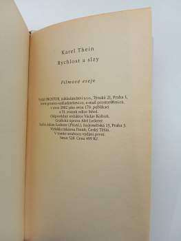 Karel Thein: Rychlost a slzy