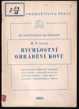Rychlostní obrábění kovů
