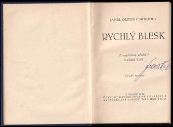James Oliver Curwood: Rychlý Blesk