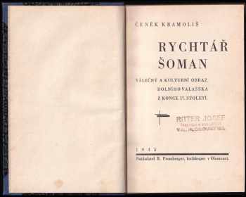 Čeněk Kramoliš: Rychtář Šoman