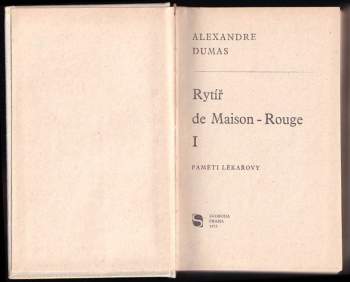 Alexandre Dumas: Rytíř de Maison-Rouge I.