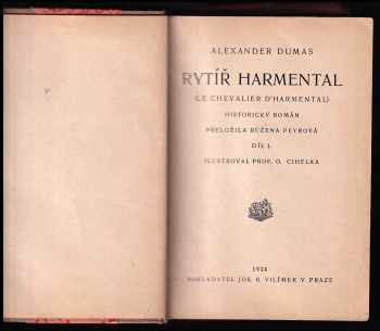 Alexandre Dumas: Rytíř Harmental - historický román - 1. a 2. díl v jednom svazku