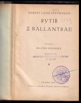 Robert Louis Stevenson: Rytiř z Ballantrae