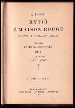 Alexandre Dumas: Rytíř z Maison-Rouge