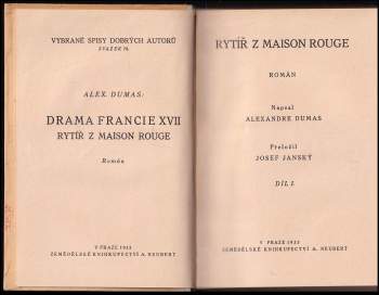 Alexandre Dumas: Rytíř z Maison Rouge