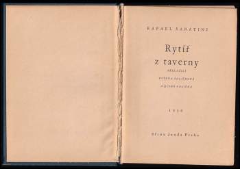 Rafael Sabatini: Rytíř z taverny