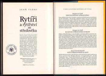 Jean Flori: Rytíři a rytířství ve středověku