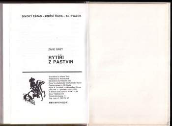 Zane Grey: Rytíři z pastvin