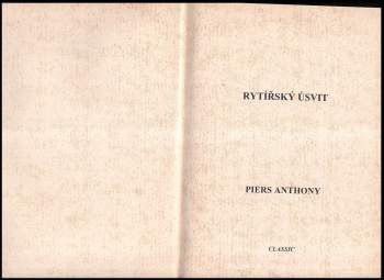 Piers Anthony: Rytířský úsvit