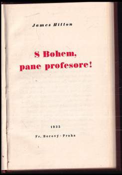 James Hilton: S Bohem, pane profesore!
