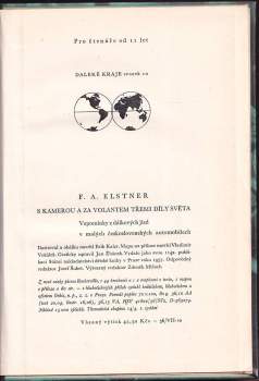 František Alexander Elstner: S kamerou a za volantem třemi díly světa
