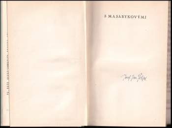 Josef Jaroslav Filipi: S Masarykovými