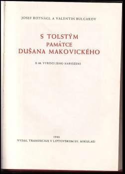 Valentin Fedorovič Bulgakov: S Tolstým