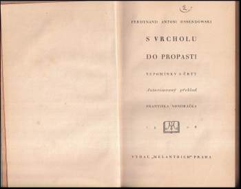 Ferdynand Antoni Ossendowski: S vrcholu do propasti