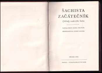 Karel Zmatlík: Šachista začátečník