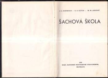 Jurij L'vovič Averbach: Šachová škola