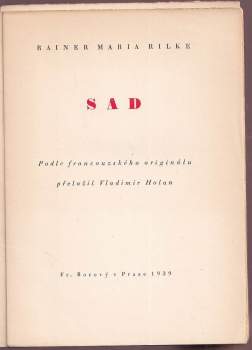 Rainer Maria Rilke: Sad