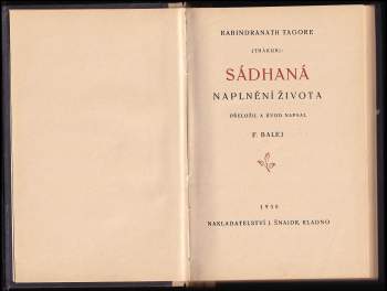 Rabíndranáth Thákur: Sádhaná