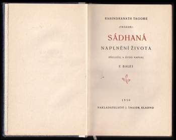 Rabíndranáth Thákur: Sádhaná