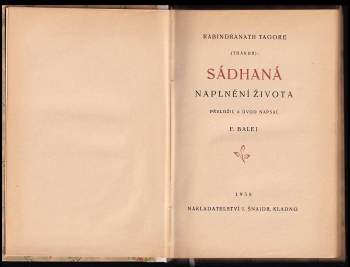 Rabíndranáth Thákur: Sádhaná