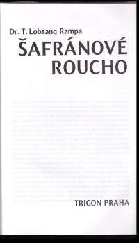 T Lobsang Rampa: Šafránové roucho