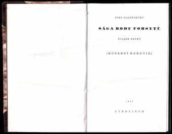 John Galsworthy: Sága rodu Forsytů