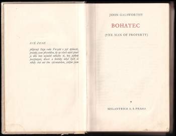 John Galsworthy: Bohatec