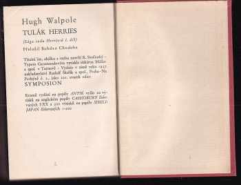 Hugh Walpole: Sága rodu Herriesů : Díl 1-4 KOMPLETNÍ Tulák Herries + Judita + Pevnost + Vanessa
