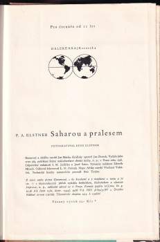 František Alexander Elstner: Saharou a pralesem