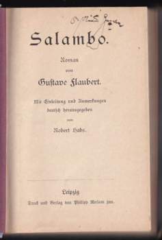 Gustave Flaubert: Salambo