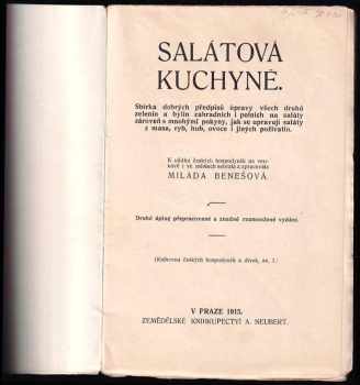 Milada Benešová: Salátová kuchyně