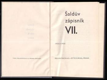 F. X Šalda: Šaldův zápisník