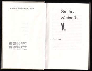 F. X Šalda: Šaldův zápisník