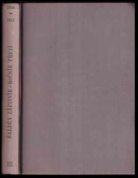 Šaldův zápisník III, 1930-1931. : II - 1929-1930 - F. X Šalda (1969, Otto Girgal) - ID: 161321