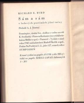 Richard Evelyn Byrd: Sám a sám