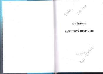Eva Štolbová: Sametová historie