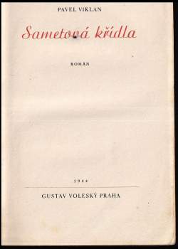 Pavel Viklan: Sametová křídla