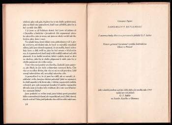 Giovanni Papini: Samomluvy betlemské
