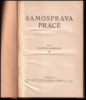 František Modráček: Samospráva práce