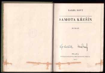 Karel Nový: Samota Křešín