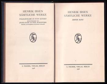 Henrik Ibsen: Samtliche Werke Band 1 - 5 - Volks Ausgabe in Füng Bänden - KOMPLET